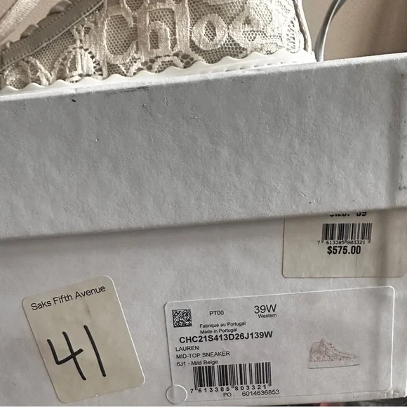 Chloe Lauren lace mid top  Sneakers - Picture 8 of 8